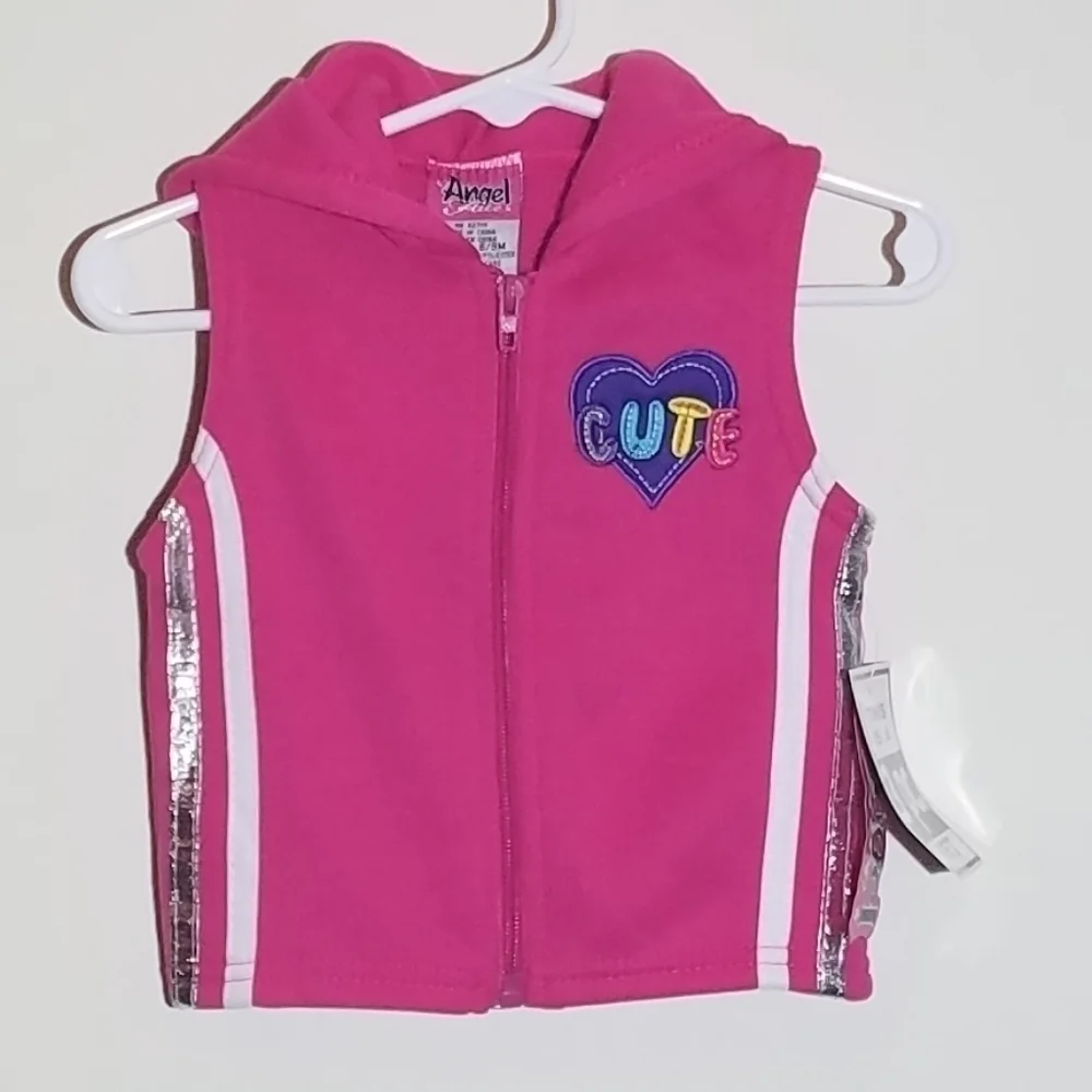 NWT Angel Face Matching Vest and Pants 6/9m